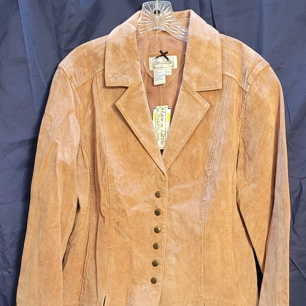 Pink leather jacket/blazer